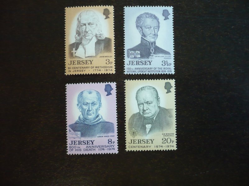 Stamps - Jersey - Scott# 103-106 - Mint Never Hinged Set of 4 Stamps