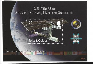 Turks & Caicos Scott 1491 Space Souvenir Sheet NH        wb