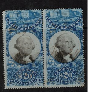 USA #R129 Used Fine Rare Pair