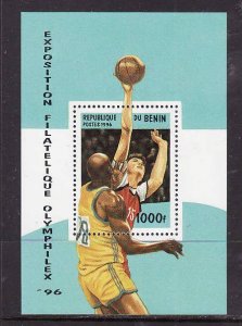 Benin-Sc#863-unused NH sheet-Sports-Basketball-1996-