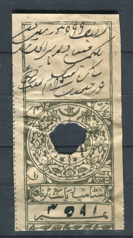 INDIA; Early 1900s local issue used Revenue Fiscal piece.