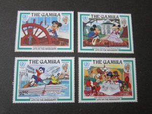 Gambia 1985 Sc 562-3,65-6 Disney MNH