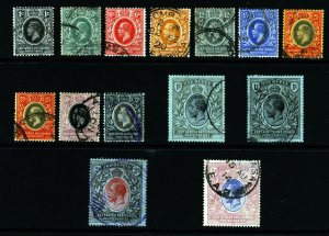 KENYA UGANDA & TANGANYIKA KG V 1912-21 Definitive Part Set SG 44 to SG 57 VFU