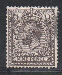 Great Britain Sc 170 1913 97d black brown George V stamp used