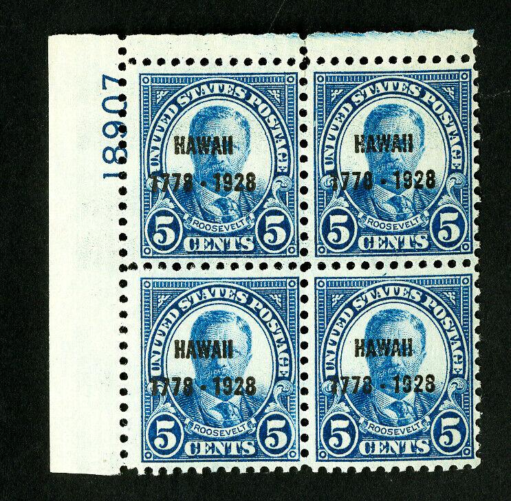 US Stamps # 648 VF PB of 4 OG NH Catalog Value $375.00