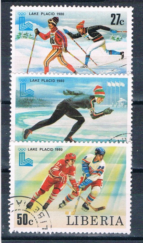 Liberia 870-72 Used Winter Sports 1980 (HV0365)