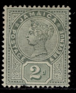 JAMAICA QV SG28, 2d green, M MINT. Cat £42. 