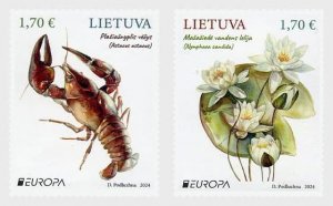 Lithuania / Litouwen - Postfris/MNH - Complete set Europa, Underwater World 2024