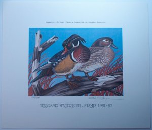 Tennessee Waterfowl Hunting Stamp Signed Artwork 1981 Ducks Birds Limited USA