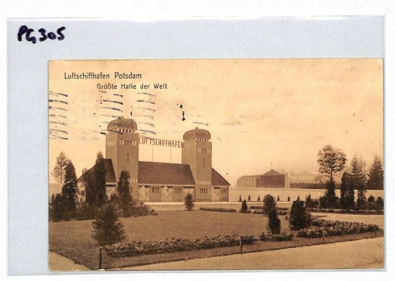 GERMANY ZEPPELIN Airship Port *LUFTSHIFFSHAFEN* Potsdam Postcard 1914 PG305