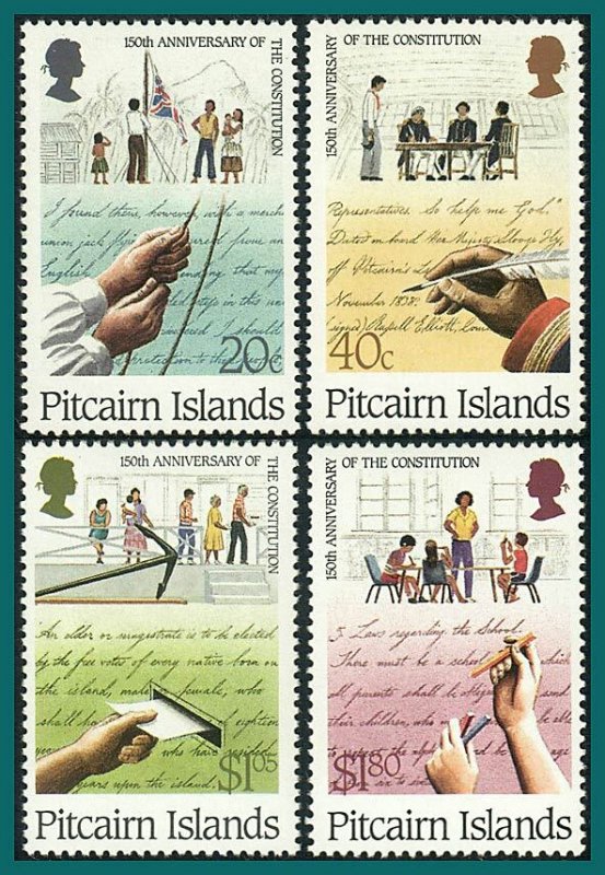 Pitcairn Islands 1988 Constitution,  MNH  #315-318,SG327-SG330