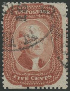 #27 (BRICK RED) F-VF USED WITH LIGHT CANCEL CV $1,600 HV9279