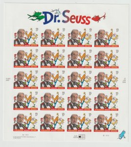 US Scott # 3835  - U.S. Sheet Of 20 - Dr. Seuss - MLH - 2004