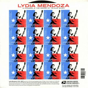 U.S. 4786 Lydia Mendoza Music Icons Forever Sheet of 16 VF-XF MNH