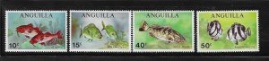 Anguilla 1969 Fish Grouper Goatfish Sc 83-86 MNH A2351