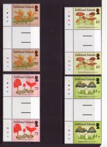 FALKLAND ISLANDS  QEII FUNGI Gutter pair SET 2014 Superb MNH