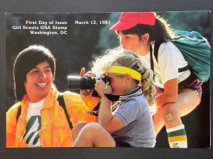 1987 Girl Scouts 75th Anniversary Stamp First Day Ceremony Program Sc# 2251