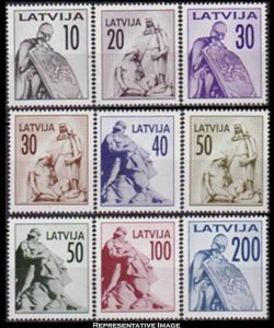 Latvia Scott 318-326 Mint never hinged.