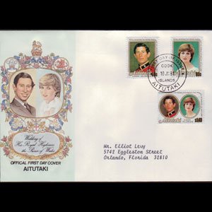 AITUTAKI 1981 - FDC - 247-9 Royal Wedding