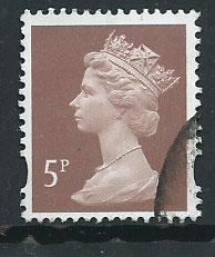 GB Machin 5p QE II  SG Y1670 Fine Used