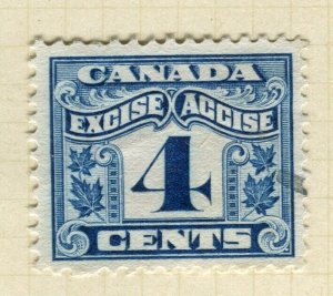 CANADA; Early 1900s Canada Excise Revenue issue fine used 4c. value