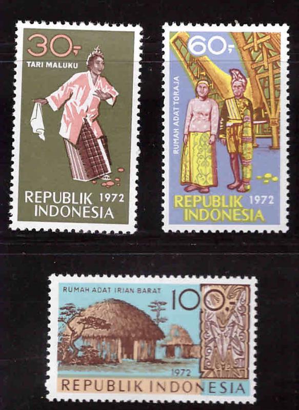 Indonesia  Scott 831-833 MH* stamp set