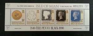 *FREE SHIP Isle Of Man Penny Black 1990 Postal Service (ms A) MNH