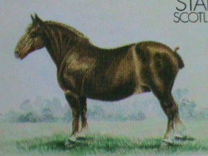​SCOTLAND-STAFFA STAMP-WORLD RARE FAMOUS HORSES MNH FULL-SHEET VERY FINE