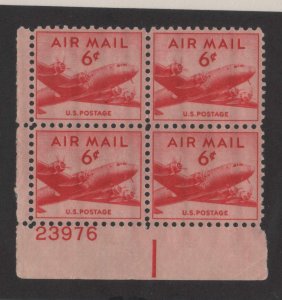 C39 6c DC-4 23976 LL Plate Block