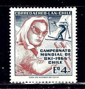 Chile C264 MNH 1966 Skiers