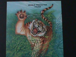 ​TANZANIA-1994-LOVELY  PANTHERA TIGER MNH-S/S VF-LAST ONE WE SHIP TO WORLD WIDE