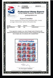 3096-99 Pane of 20 Doubled impression. W/Cert Nice!