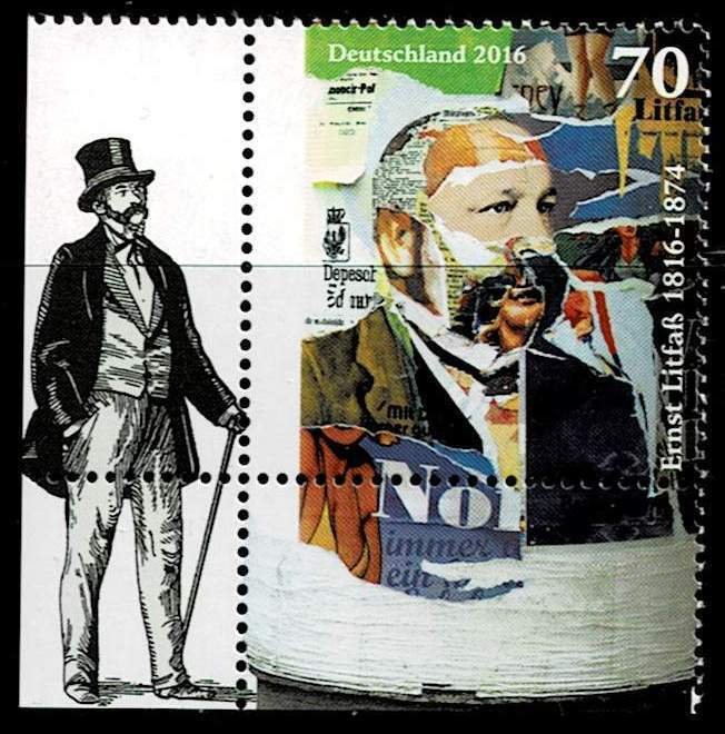 Germany 2016,Sc.#2896 MNH. 200th Anniversary of the Birth of Ernst Litfaß