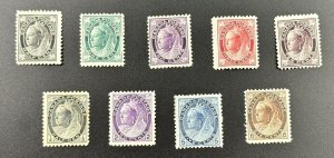 1897-99 Canada Postage Stamp Lot of 9 Unused CV $450+