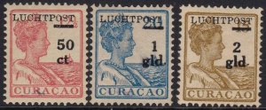 1929 CURACAO - Air Mail n. 1/3 set di 3 values - MNH**