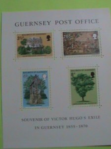 GUERNSEY STAMP: 1975  SOUVENIR OF VICTOR HUGO'S EXILE IN GUERNESY MNH S/S  SHEET