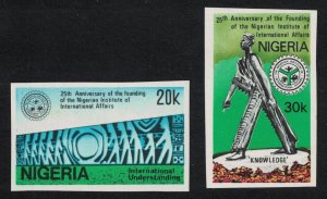 Nigeria Nigerian Institute of Intl Affairs 2v Imperf 1986 MNH SG#537-538