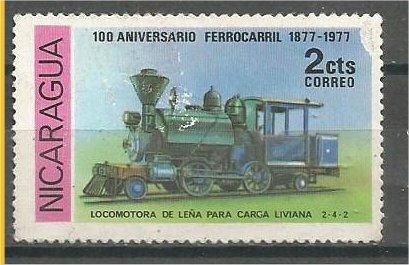 NICARAGUA, 1978, MNH 2c, Locomotives, Scott 1080