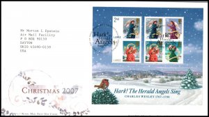 Great Britain 2523 Christmas Souvenir Sheet Typed FDC