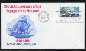 Canada #482 Nonsuch FDC Cacheted unaddr C730