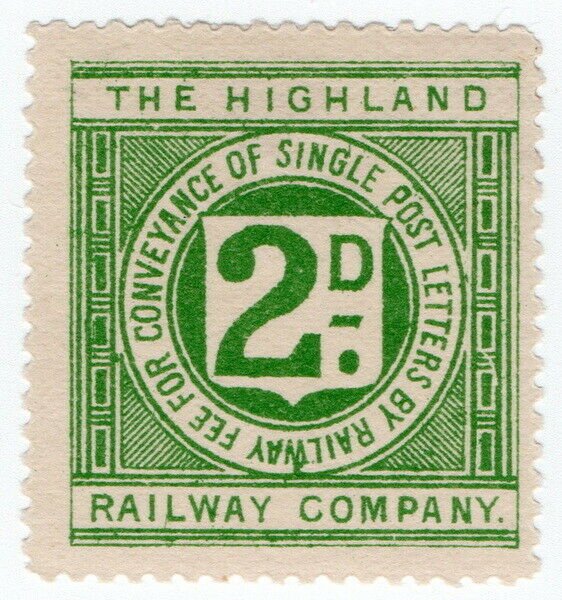 (I.B) The Highland Railway : Letter Stamp 2d