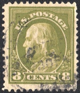 SC#414 1¢ Franklin Single (1912) Used