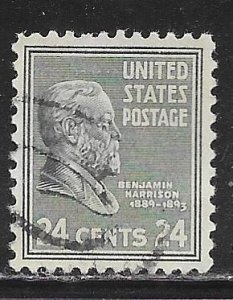 USA 828: 24c Harrison, used,  F-VF