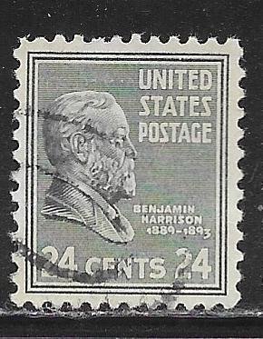 USA 828: 24c Harrison, used,  F-VF