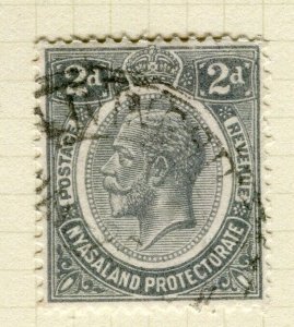 NYASALAND; 1921-33 early GV issue fine used 2d. value