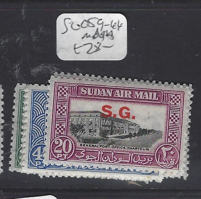 SUDAN (P2909B) COUNTRY SOUTH OF EGYPT  A/M OFFICIAL SG O59-66     MNH