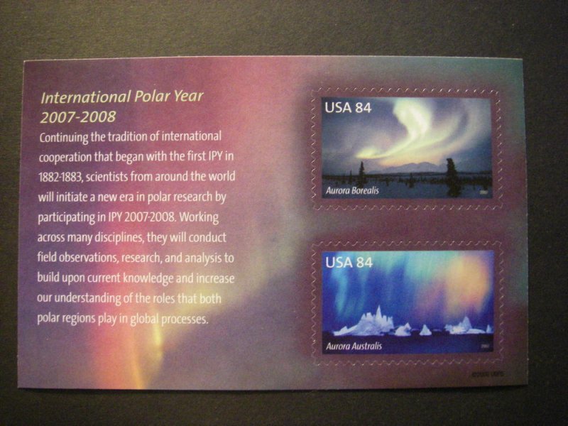 Scott 4123, 84c Int. Polar Year Souvenir Sheet, MNH Beauty