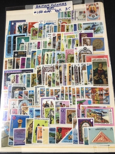 Worldwide Stamps On Stock Pages British Colonies & More