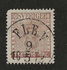 SWEDEN SC# 11  FVF/U 1858