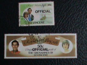 St.Vincent Stamp:1981 Royal Wedding Official CTO Stamps